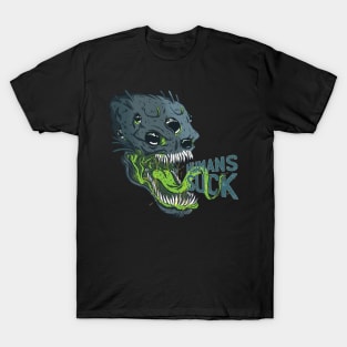 Human sucks, Scary alien monster graphic, Introvert-Awkward-Hipster-Sarcasm, UFO space lover cartoon, Men Women T-Shirt